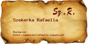 Szekerka Rafaella névjegykártya